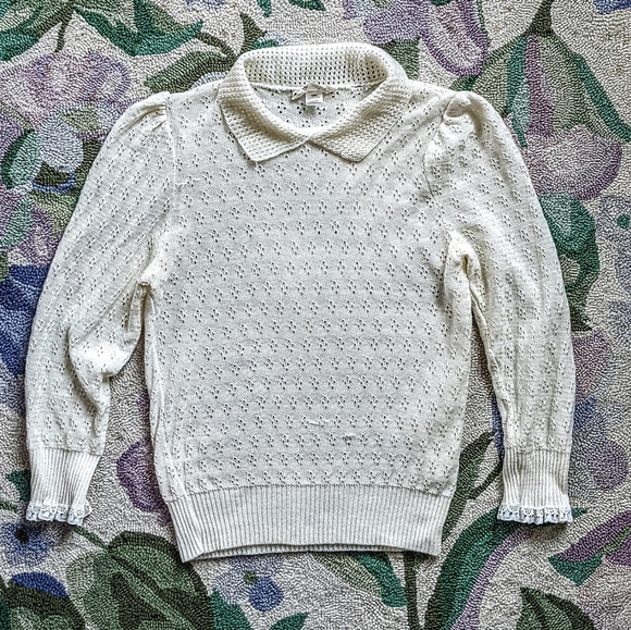 ♻️ SOLD Romantic Dainty Farmhouse Cottagecore Top - Picture 3 of 16